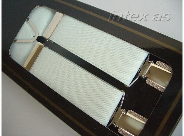 Herre seler 3,5cm hvit 